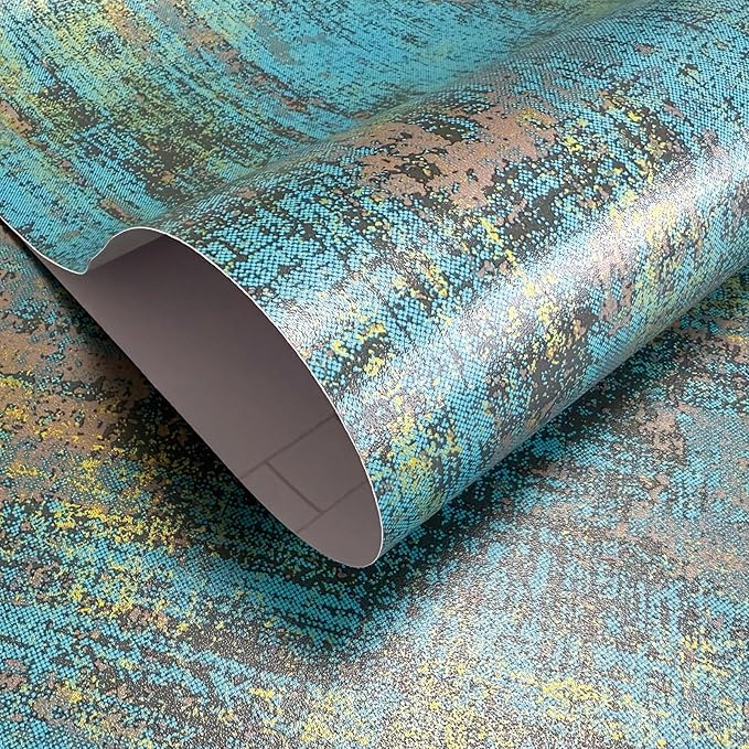 JiffDiff Vintage Metallic Peel and Stick Wallpaper Industrial Metallic Concrete - Image 7