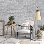Grey Grasscloth Peel and Stick Wallpaper 17.3"x1200" Faux Linen Textured - Image 5