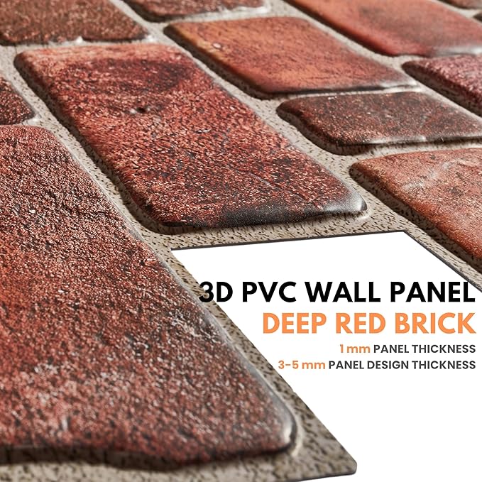 3D Faux Brick Wall Panels 37.8’’ x 18.9’’ - Image 6
