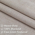 IGEMAEVE 100% Blackout Curtains 108 Inches Long - Image 5