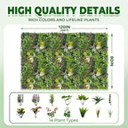 Artificial Grass Wall Roll Panels: 80''x120''Boxwood Hedge Panels, UV-Anti - Image 2
