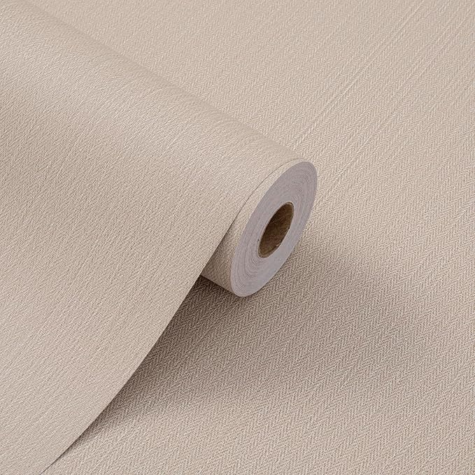 Haimin Fabric Wallpaper Textured Contact Paper Peel and Stick Faux Linen Wall - Image 6
