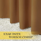 NICETOWN Gold Brown Blackout Curtain - Image 5