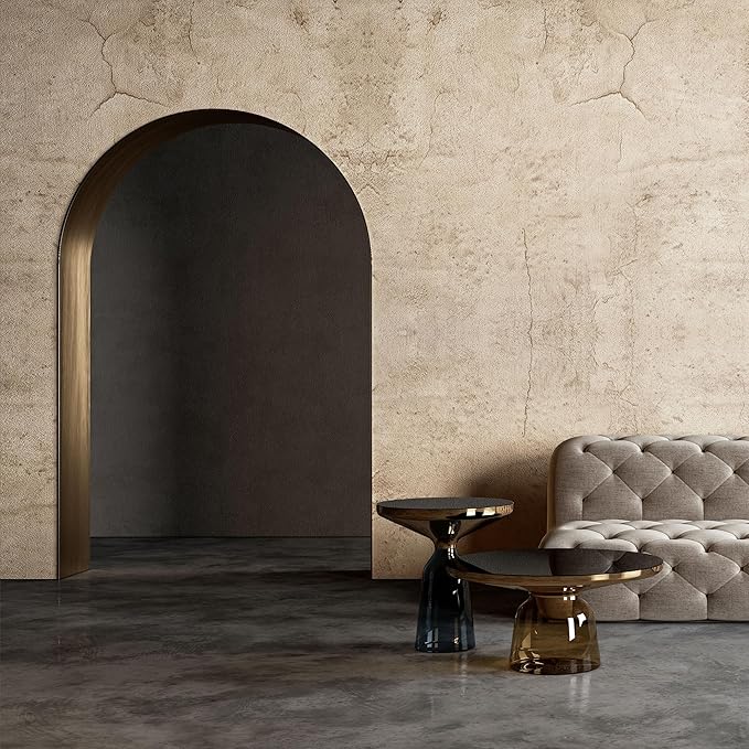 WADILE Beige Concrete Wallpaper 15.7 in * 118 in, Cement Contact Paper 3D Matte - Image 4