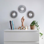 BONNYCO Wall Mirrors Pack of 3 Round Silver Mirrors - Image 6