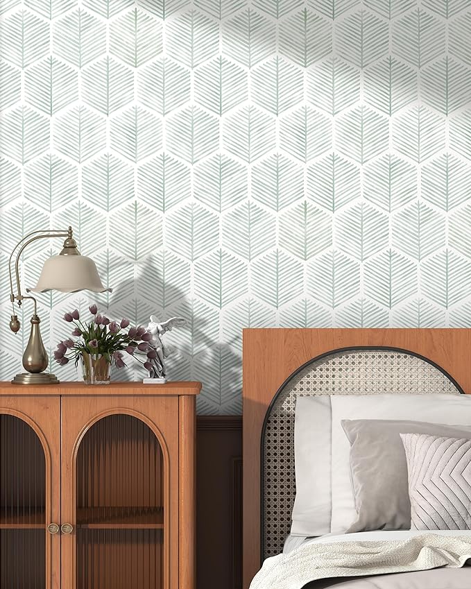 Modern Peel and Stick Wallpaper 17.3''×118'' Geometric Wallpaper Boho Contact - Image 4