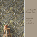 Safiyya Brown Vintage Floral Wallpaper Peel and Stick Contact Paper 17.3" x - Image 7