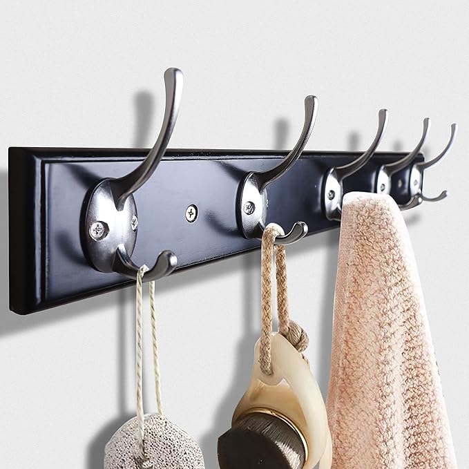 IBosins 32 Pack Silver Coat Hooks Wall Mounted - Image 5