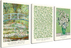 Induslyfe Framed Grass Wall Art Canvas Decor Set of 3, Matisse Mid Century by Induslyfe