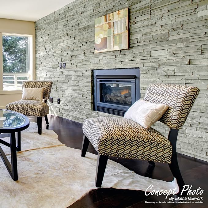 Ekena Millwork 45 3/4"W x 24 1/2"H x 1 1/4"D Canyon Ridge Stacked Stone - Image 15