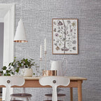 Grey Grasscloth Peel and Stick Wallpaper 17.3"x160" Faux Linen Textured Contact - Image 4