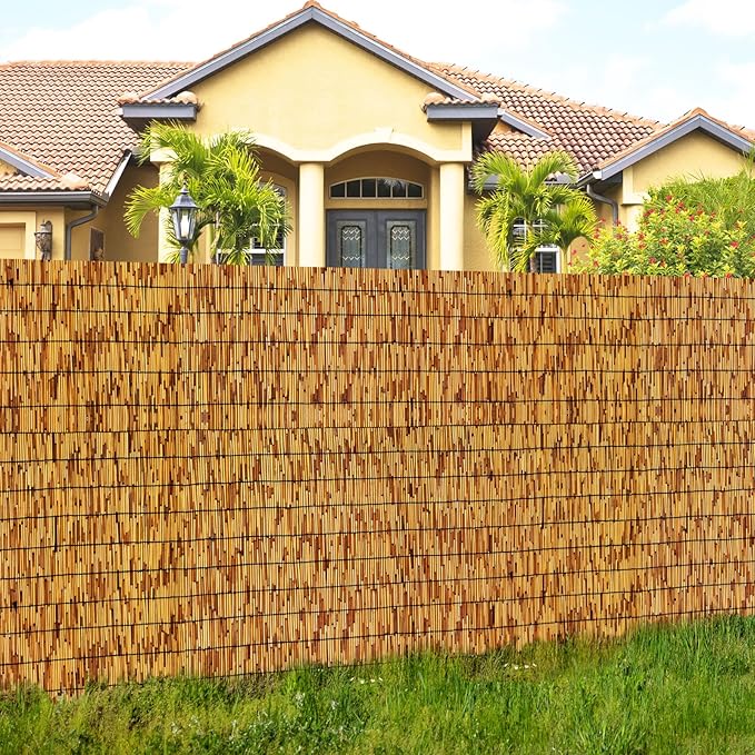 Reed Fencing Rolls, Patio Privacy Screen, Decorative Bamboo Fence Rolls - Image 9