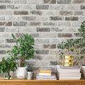 Guvana 17.3"×472.4" Brick Peel and Stick Wallpaper Brown/Grey Contact Paper by Guvana