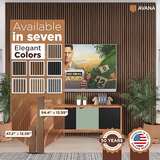 Avana Acoustic Wood Wall Panels – 47.2 x 12.6 Inch Rustic Walnut Acoustic - Image 7
