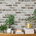 Guvana 17.3"×197" Brick Peel and Stick Wallpaper Grey Brown 3D Self Adhesive by Guvana