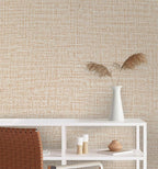 Guvana Grasscloth Peel and Stick Wallpaper Beige Textured Contact Paper Modern - Image 6