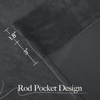 NICETOWN Grey Luxury Velvet Curtain Panels, Home Decoration Window Treatment - Image 7