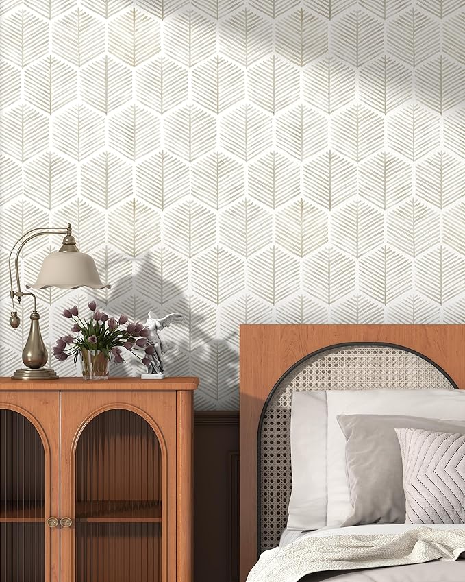 Modern Peel and Stick Wallpaper 17.3''×78.8'' Self Adhesive Wallpaper Boho - Image 4