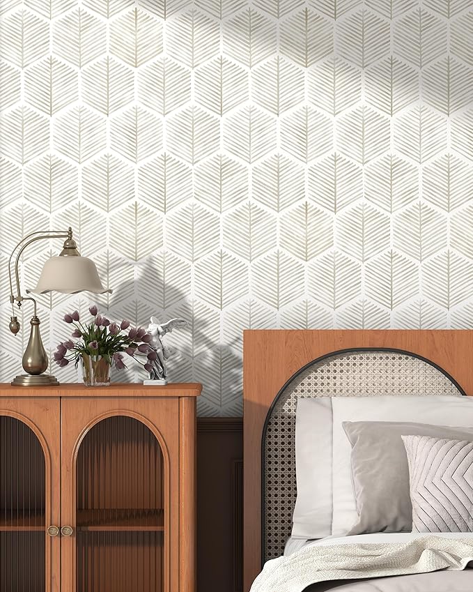 Modern Peel and Stick Wallpaper 17.3''×''787 Self Adhesive Wallpaper Boho - Image 4