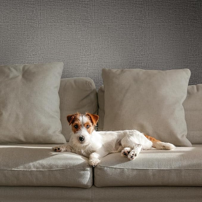 WADILE Grasscloth Peel and Stick Wallpaper 23.6in x 472in, Textured Contact - Image 8