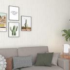 Livelynine Taupe Grasscloth Peel and Stick Wallpaper Textured Neutral Faux - Image 5