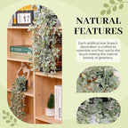 Der Rose 2Pcs Fake Plants Hanging Artificial Decor Faux Potted Eucalyptus and - Image 4