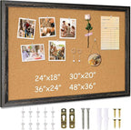 DOLLAR BOSS Cork Board for Office 30 X 20 Inches Cork Boards for Walls Bulletin by DOLLARBOSS