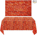 Chuangdi 2pcs 4.5 x 9 Feet Brick Wallpaper Peel and Stick Backdrop Tablecloth by Chuangdi