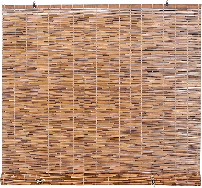 Forever Bamboo Light-Filtering Cord-Free Bamboo Reed Roll-Up Blind Shades by FOREVERBAMBOO