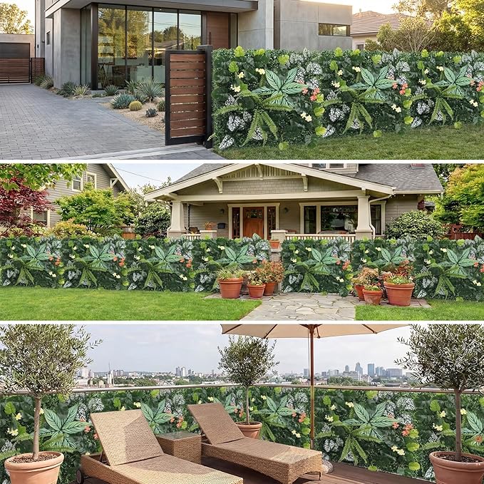 6 Pack 20"x20"Grass Wall Panels-Artificial Boxwood Panels - Image 5