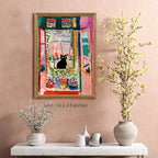 Fantasy Artists Henri Matisse Cat Wall Art, Framed Open Window Black Cat Canvas - Image 5