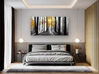 Cao Gen Decor Art S06362 Wall Art Canvas Painting Yellow Tree in Black and - Image 4