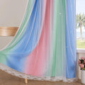 XiDi Curtains for Bedroom Decor, Rainbow Pink GreenBlue52/96/1 by Addsomecolortolife