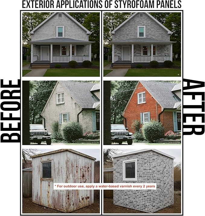 3D Faux Brick Wall Panels – Lightweight Styrofoam Cladding - Image 7