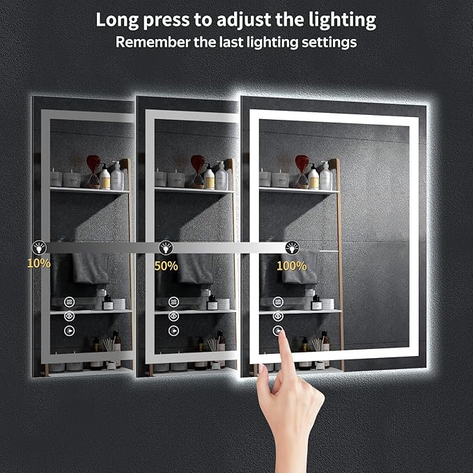 28"x20" LED Bathroom Mirror - Image 6