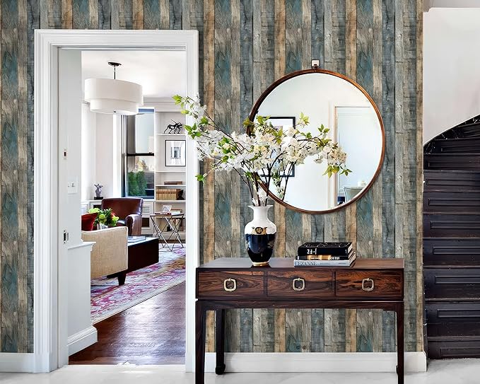 FLFK Grey Wood 16" x 256" Removable Wallpaper Peel and Stick - Image 5