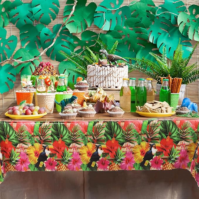 Kochorie 100 Ft X 54 Inch Hawaiian Luau Party Tablecloth Roll - Image 4