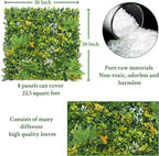 ODTORY Artificial Boxwood Hedges Panels: 20"x20" 8P UV-Anti Faux Greennery - Image 2