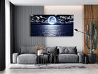 Cao Gen Decor Art S06962 Wall Art Canvas Prints Moon Sea Ocean Landscape 1 - Image 4