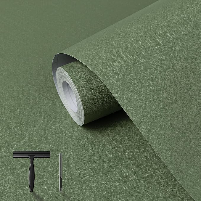 Green Peel and Stick Wallpaper 118.1''x17.7'' Green Contact Paper by practicalWs
