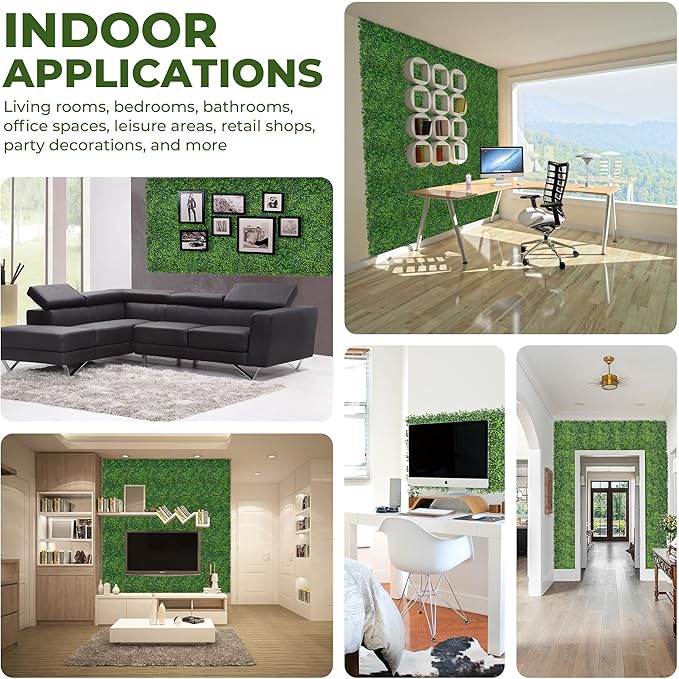 Artificial Grass Wall Backdrop: 10"x 10" Boxwood Faux Green Wall Panels - Image 6