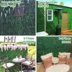 20x20Inch 6Pcs Grass Wall Panels, 4 Layers UV-Anti Boxwood Greenery Hedge - Image 5
