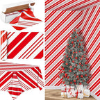 Kochorie 100 Ft x 54 Inch Christmas Candy Cane Striped Tablecloth Roll by Kochorie