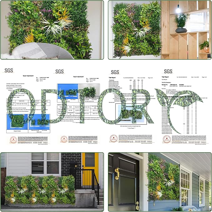 ODTORY Artificial Greenery Grass Wall Panels, Backyard Green Decor - Image 5