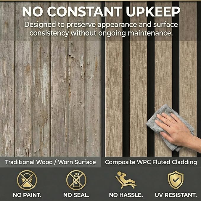 From Plain to Beautiful in Hours WPC Exterior Wall Slat Panels Waterproof - Image 6