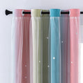 XiDi Curtains for Bedroom Decor, Rainbow Pink-Blue-52-45 by Addsomecolortolife
