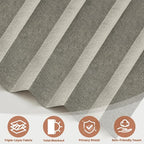 AJAZZ Blackout Accordion Door Curtain 98"x78" Grey - Image 7