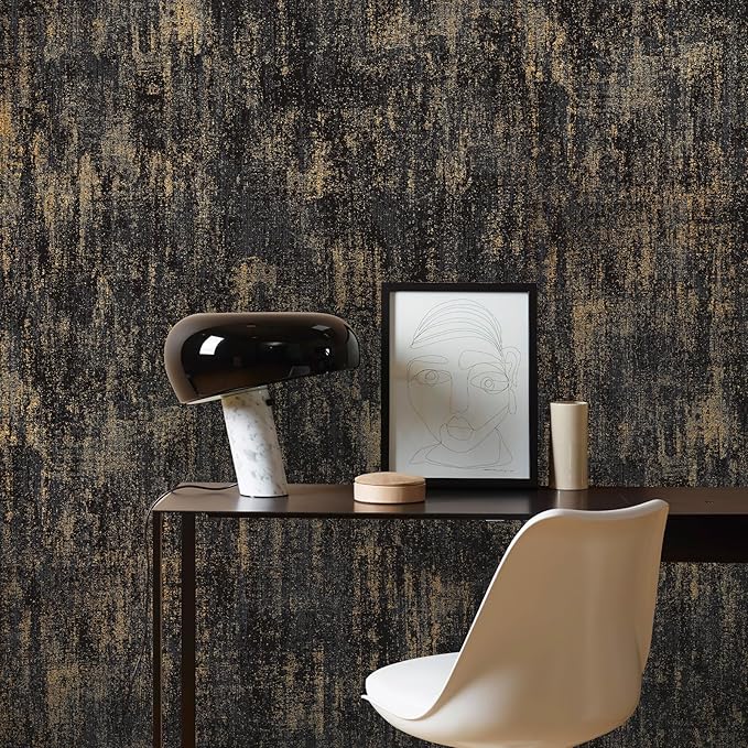 JiffDiff Vintage Metallic Peel and Stick Wallpaper Self Adhesive Industrial - Image 8