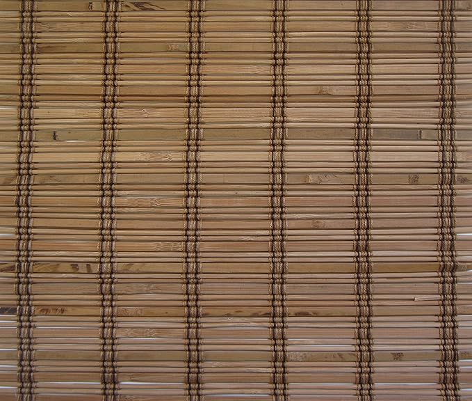 Cordless Woven Wood Roman Shades, 67W x 36H, Ashbury Camel, Sizes 20-72 Wide - Image 4