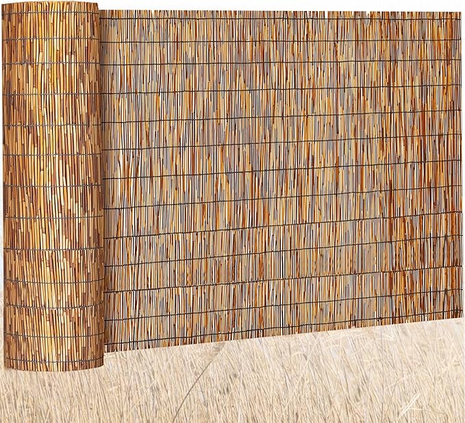 Barydat 1 Pcs 4 x 30 ft Reed Fence Roll, 85% Shade Bamboo Privacy Screen by home